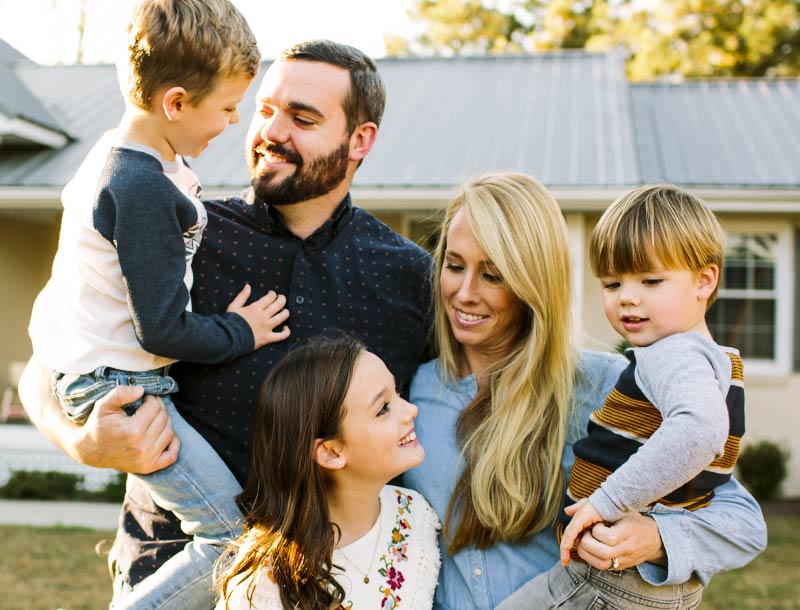 Family smiling