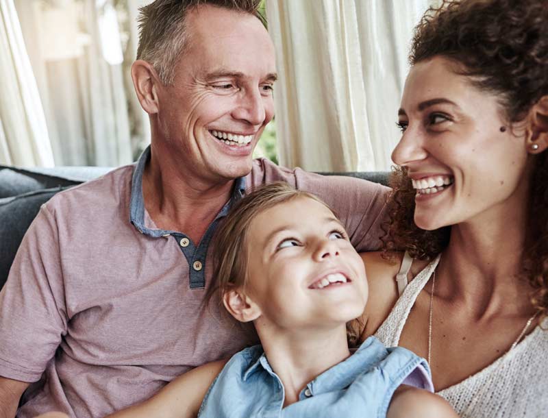 Family smiling