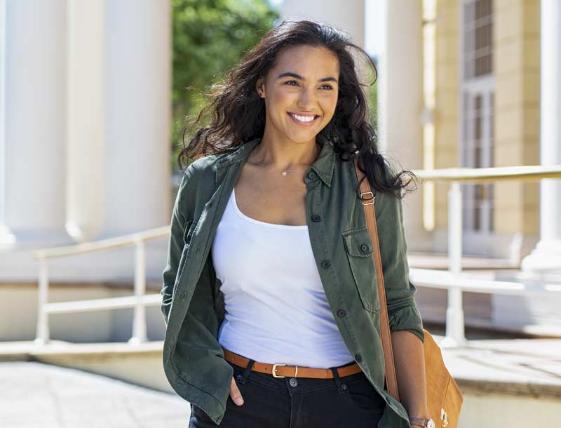 Woman smiling